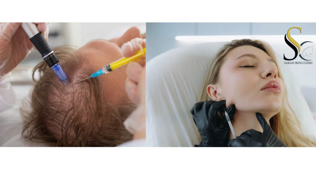 Doctor is doing Exosomes Therapy and giving the injection on chick