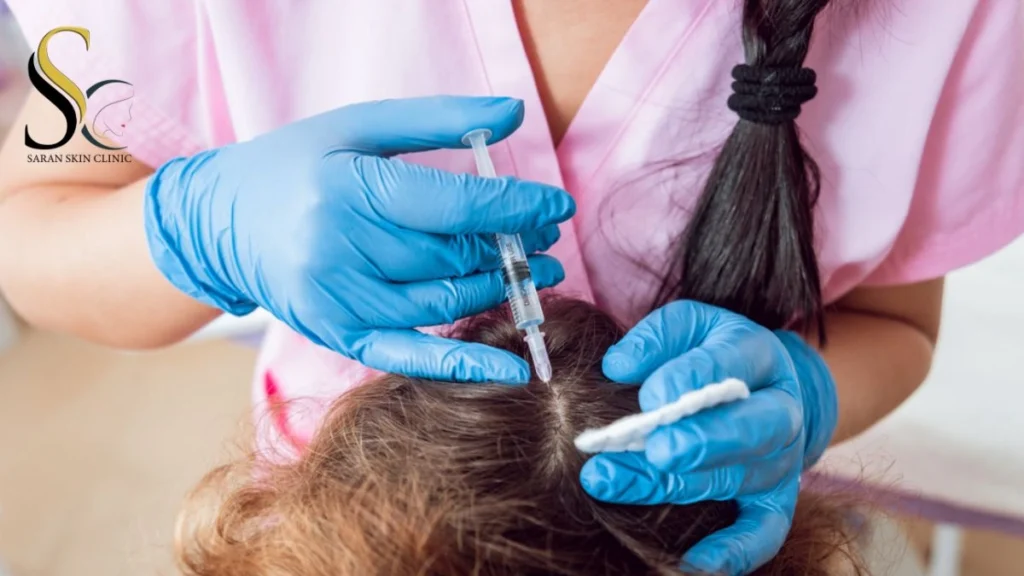 Nurse Giving Injection on the Head